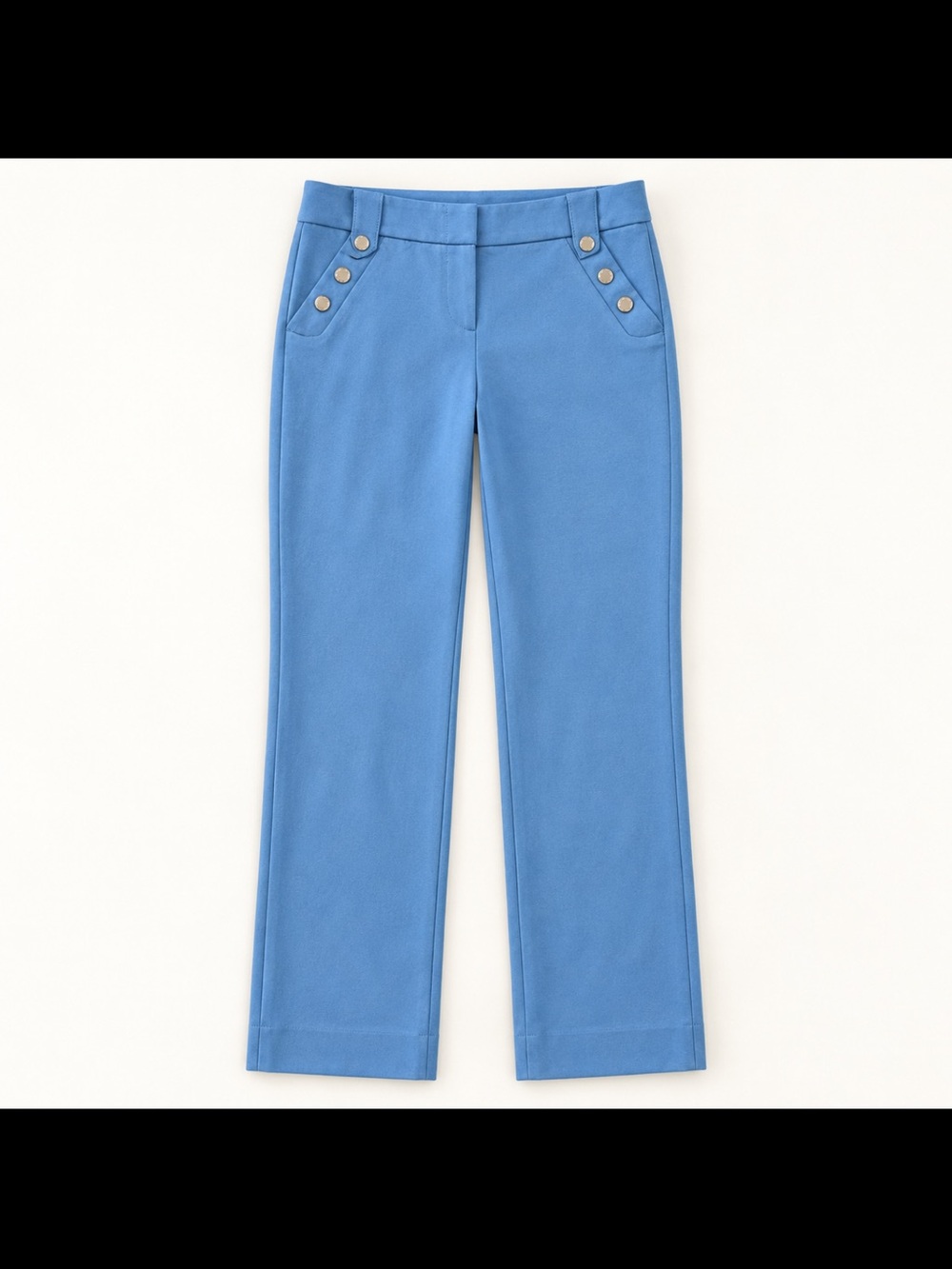 NWT WHBM Cloud Blue Pull-On Straight Pants Size 12